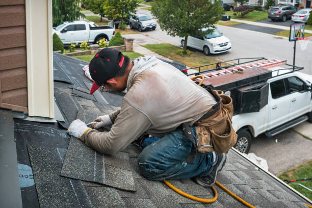 Professional Roof Replacement technician working in Hector, MN